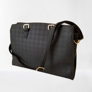 NEW! Faux Leather Laptop Tote w/Detachable Handles & Shoulder Strap